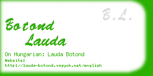 botond lauda business card
